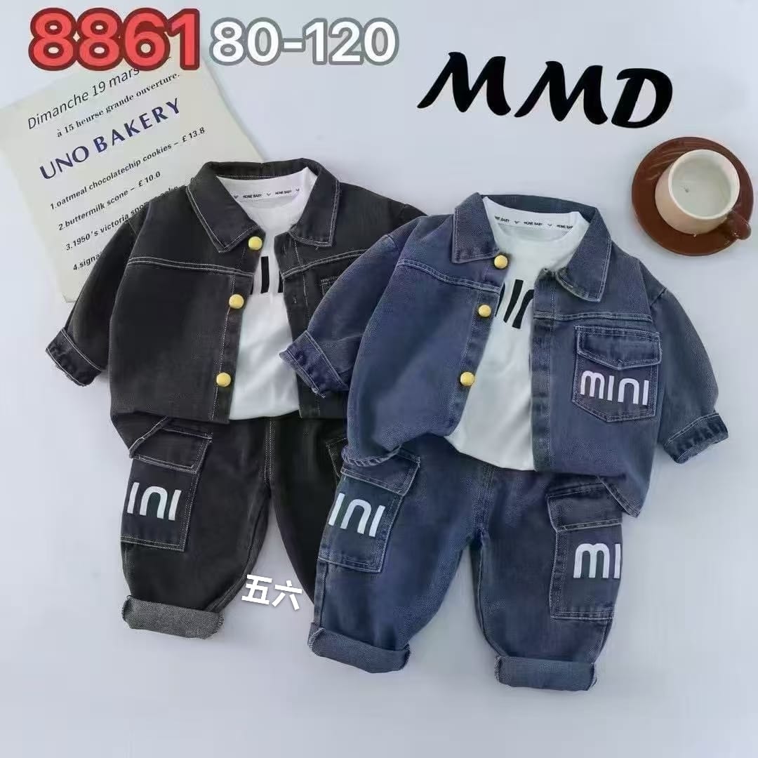 KIDS' DENIM 3-PIECE SET